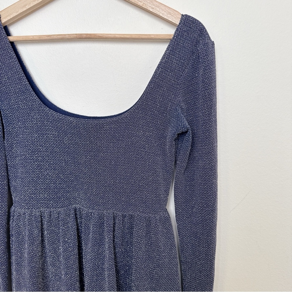 Free People Womens Small Sparkle Long Sleeve Disco Mini Dress CN - Picture 5 of 14